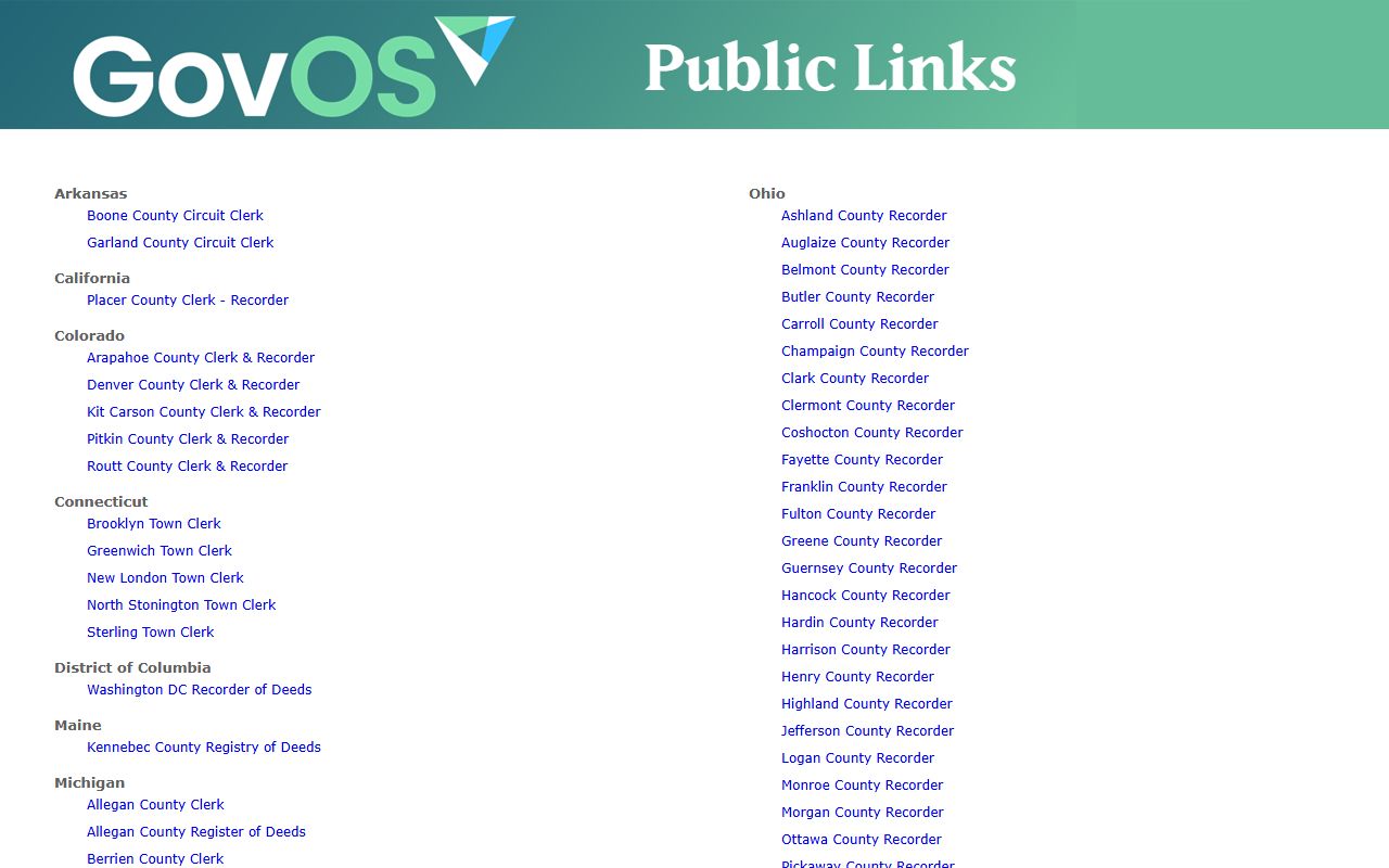 Harrison County records search system for police records