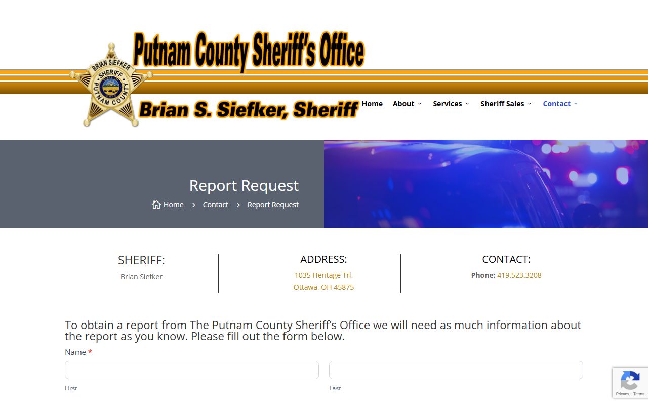 Putnam County Ohio police records portal
